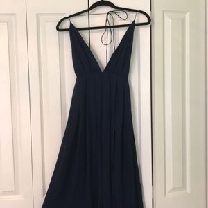 Long navy blue prom dress (never worn)